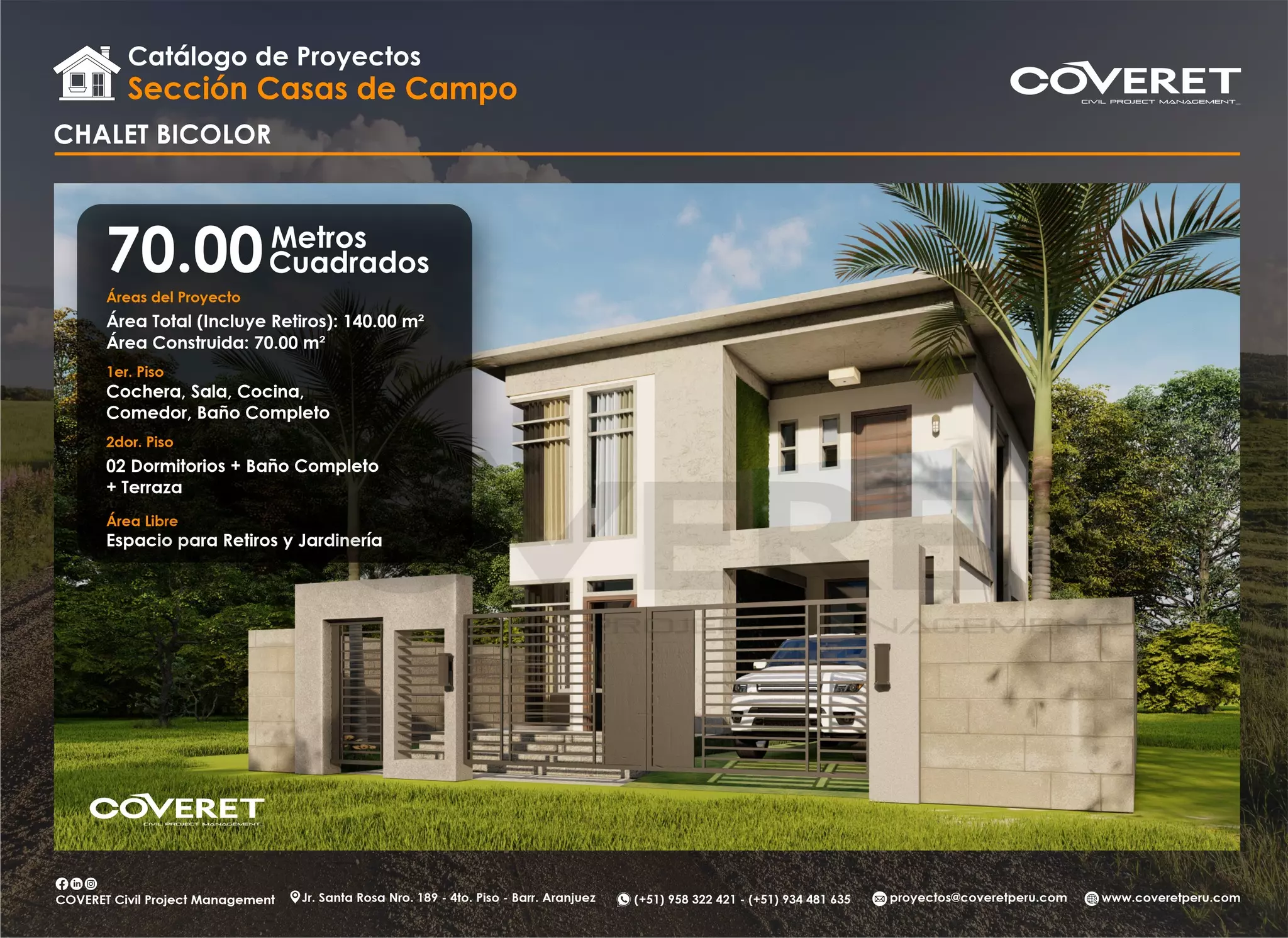 Diseño Coveret - Chalet Bicolor